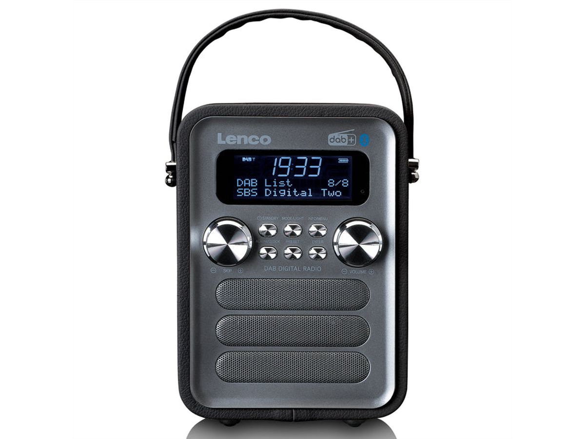 Lenco DAB+ Radio PDR-051BKSI, BT, USB, SD, RC, oplaadbare batterij