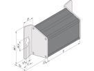 SCHROFF Minipac Trapezoid Shape Case, Wall Mount