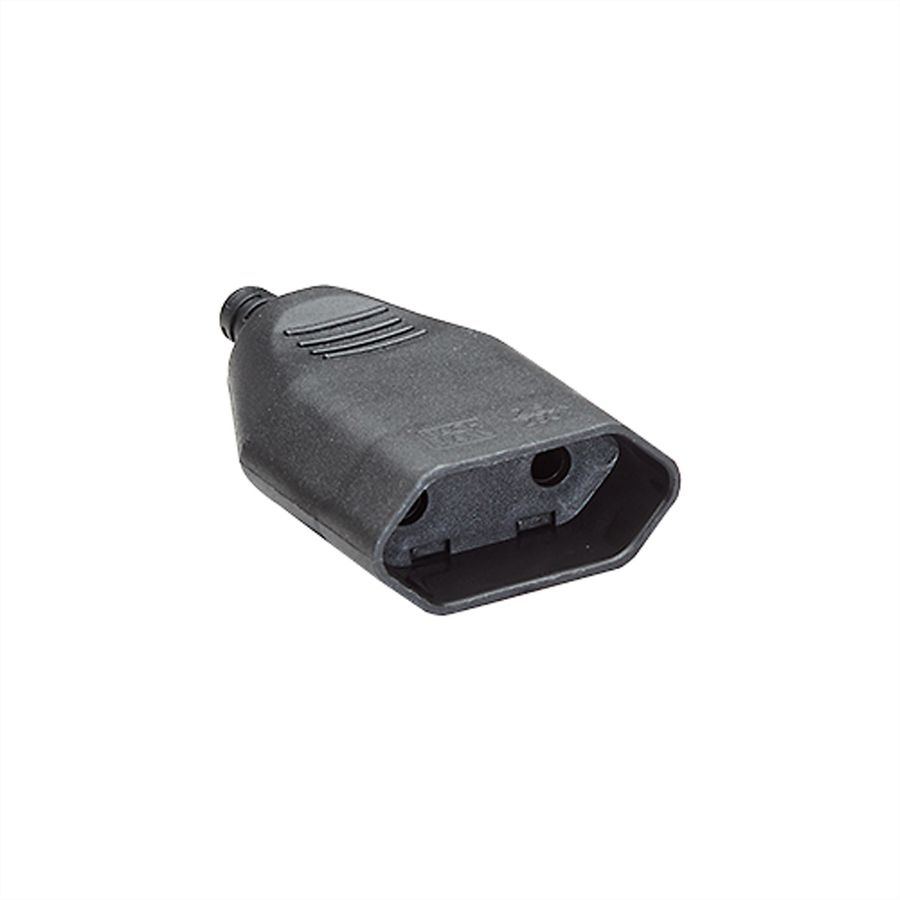 BACHMANN Euro flat plug black, Screw connection PU 3 pcs. in polybag