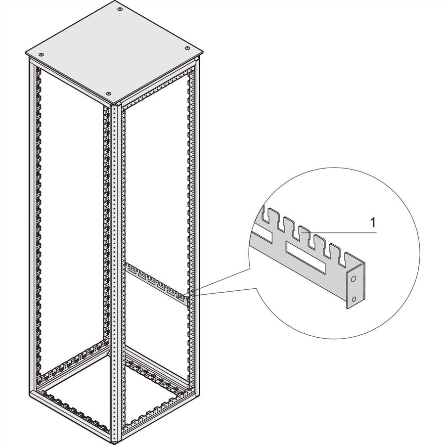 SCHROFF Varistar Cable Support Rail for Cabinet Width, 800W