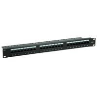 VALUE Cat.6 (Class E) 19" patchpaneel, 24P, onafgeschermd, zwart