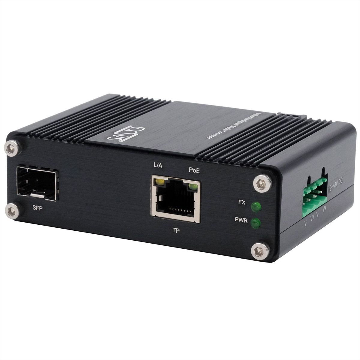 EXSYS EX-60340 PoE+ Media Converter 60W, SFP