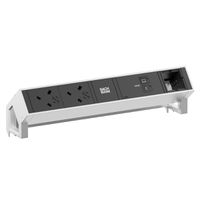 BACHMANN DESK2 2xUK 45° 3,15A, 1xUSB C/C 100W 1xCM L=0,2m INOX