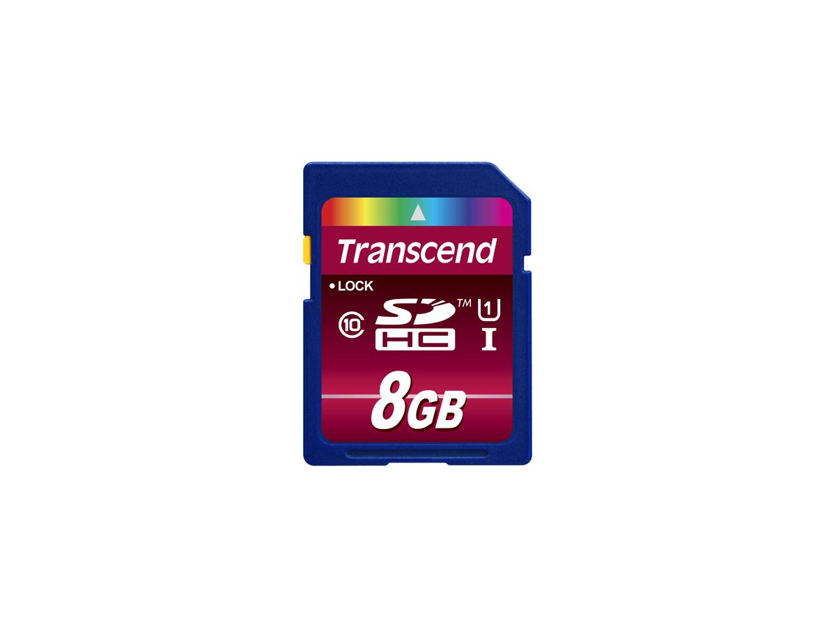 Transcend TS8GSDHC10U1 8GB SDHC UHS-I Klasse 10 flashgeheugen