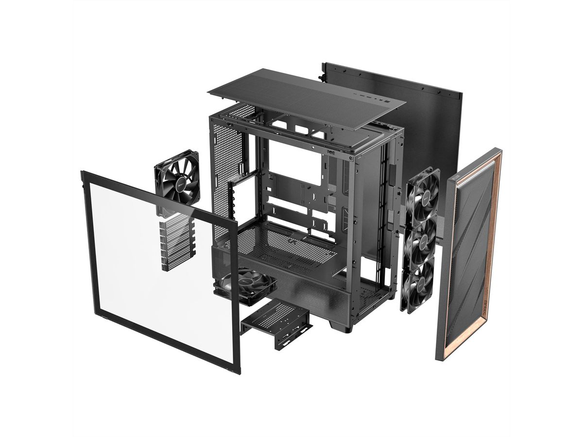 ANTEC FLUX PC case Midi Tower Gaming ATX, black