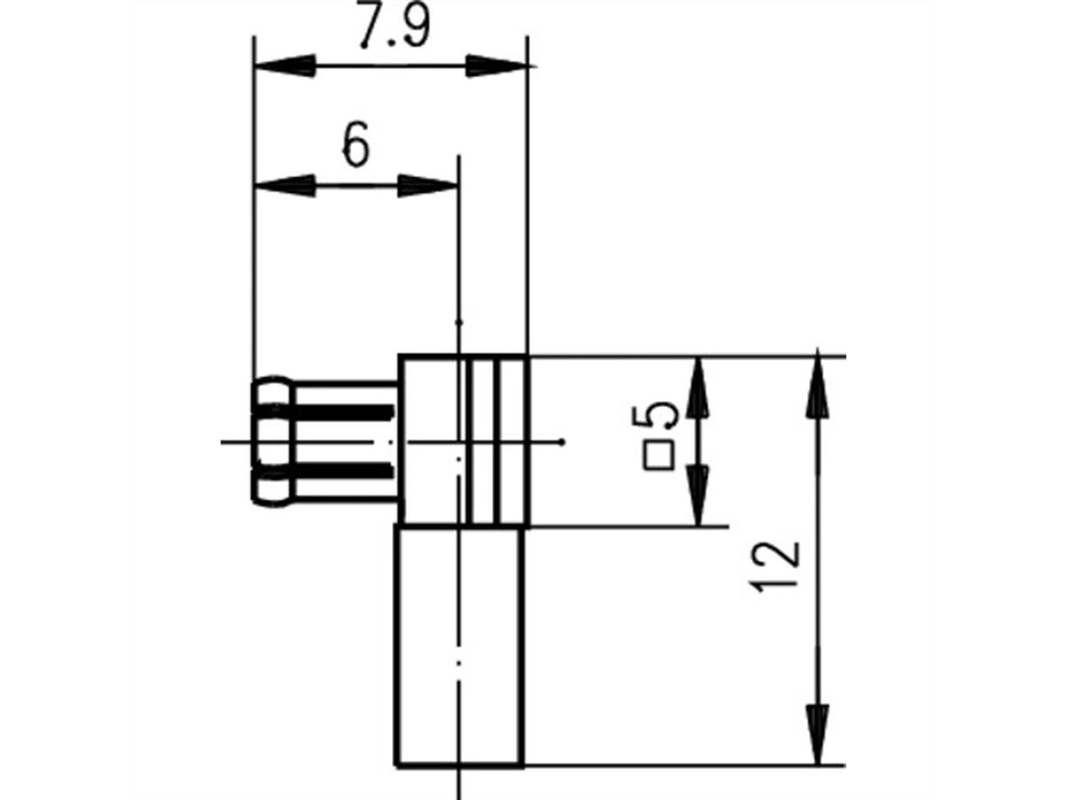 TELEGÄRTNER MCX-Winkelstecker für RG-178B/U