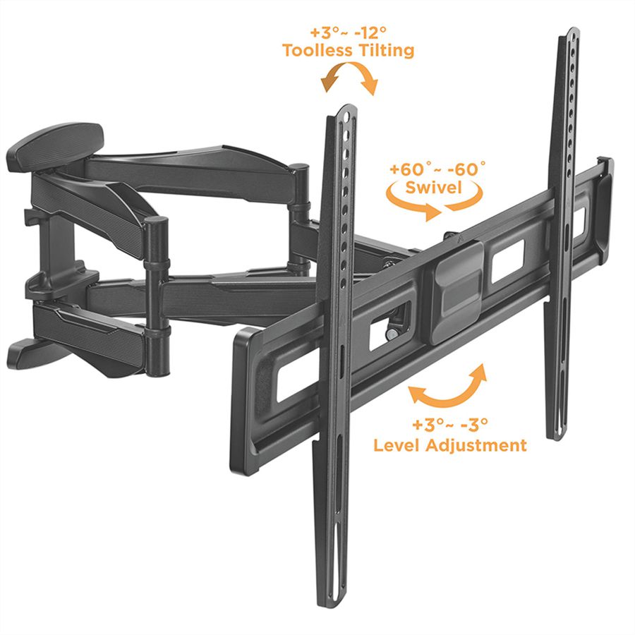 VALUE Solid Articulating Wall Mount TV Holder, up to 203.2 cm (37" - 80"), < 45 kg