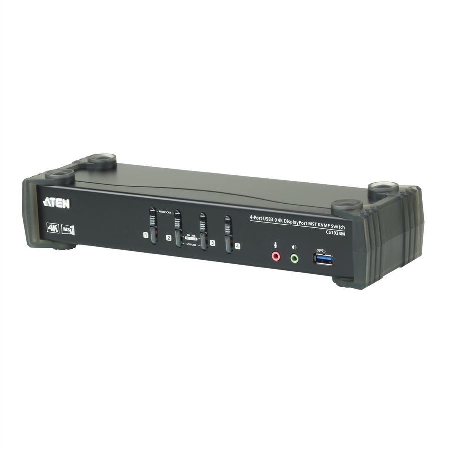 ATEN CS1924M 4-Poorts USB 3.0 4K DisplayPort MST KVM Switch