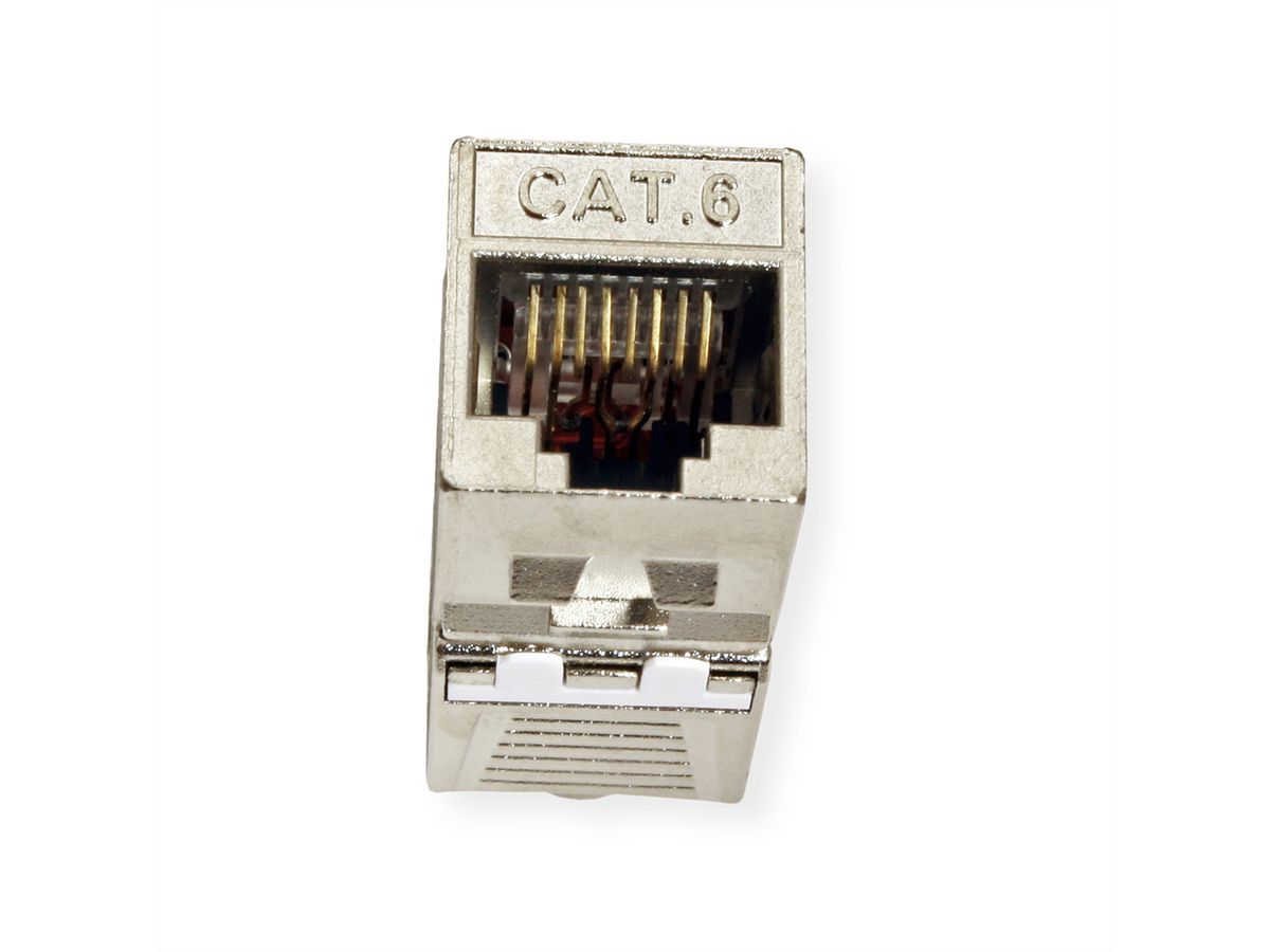 ROLINE Cat.6 (Class E)/Keystone, RJ-45, afgeschermd, zonder gereedschap, compact, zilverkleurig