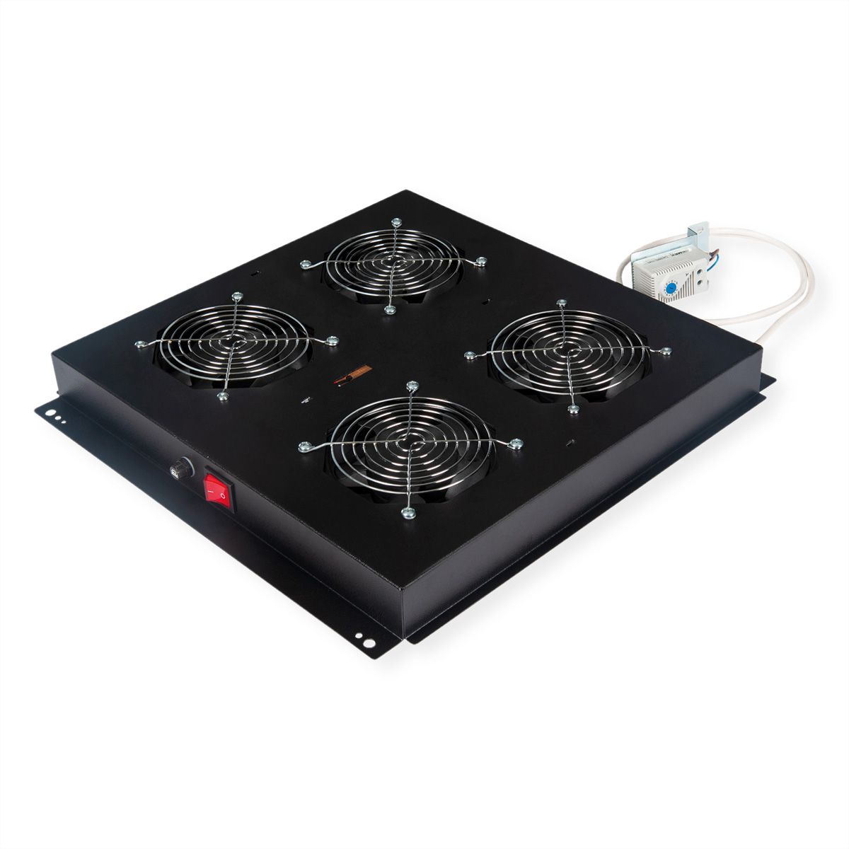 ROLINE 19-inch roof fan unit 4 fans, thermostat, black