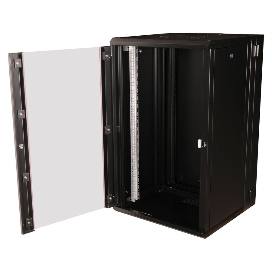 ROLINE 19-inch wall-mounted housing Pro 20 U, 600x600 WxD two-piece swivelling black