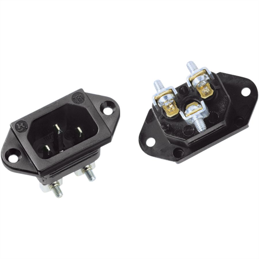 BACHMANN IEC320 C14 appliance plug, black, screw connection