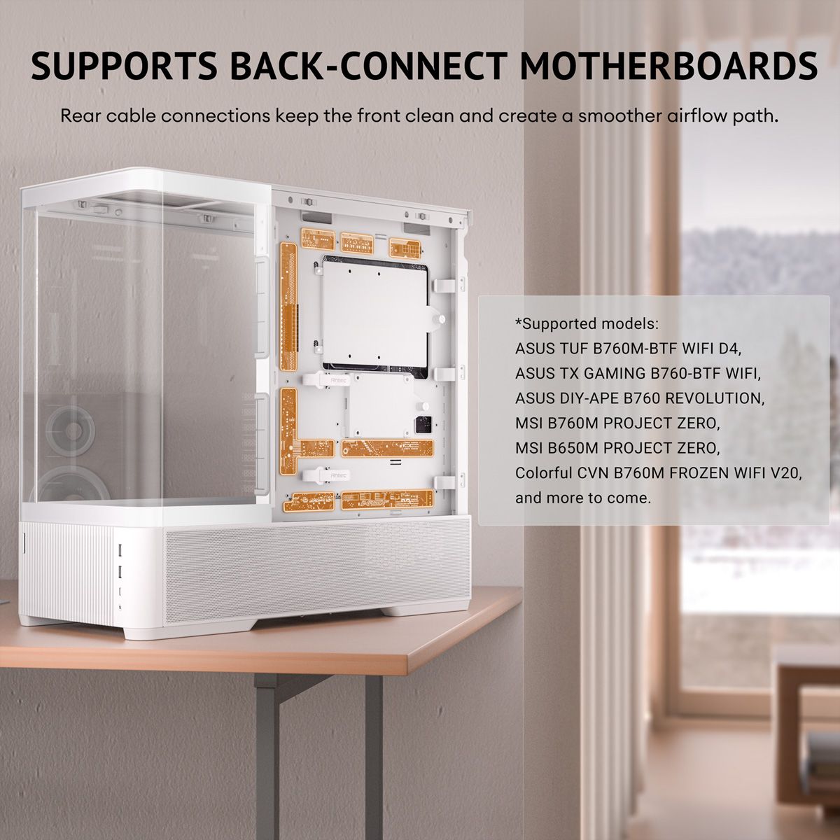 ANTEC Constellation C6 Curve Air White PC Case ATX Midi Tower, white
