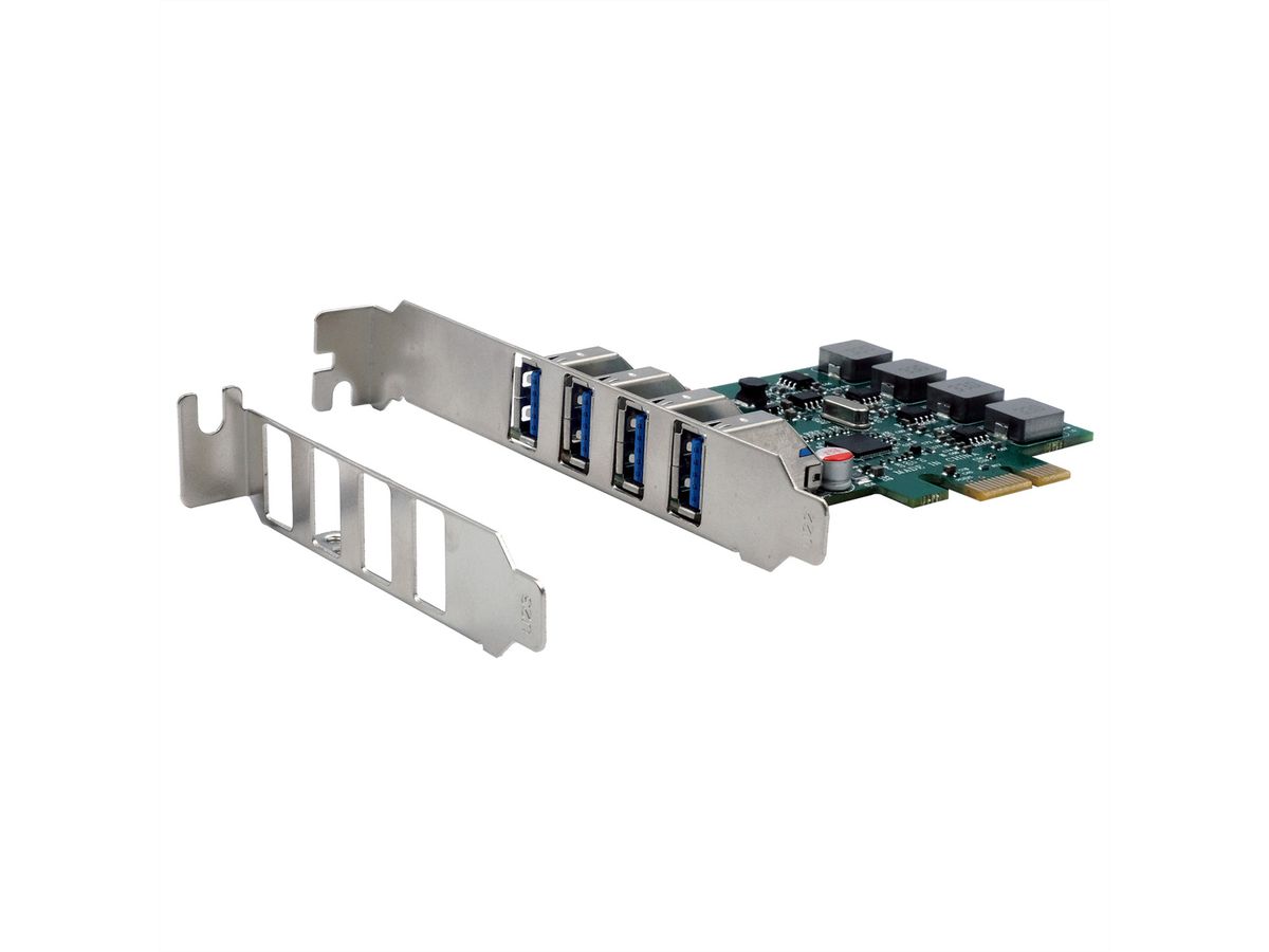 EXSYS EX-11194 4-Poorts USB 3.2 Gen 1 PCIe Kaart