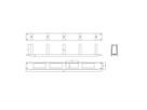 VALUE 19" 1U Cable Management Plate, C-Type, 5 Hooks, Cut-out front panel / cable feed-through, black