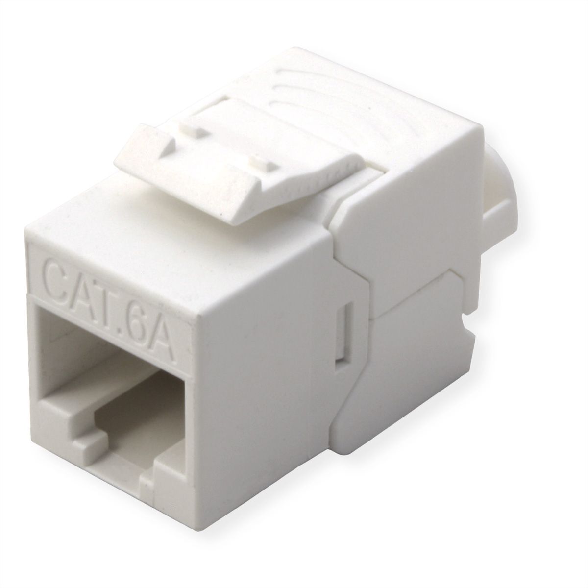 ROLINE Keystone Jack, Cat.6A (Class EA), RJ-45, UTP, tool-free, SLIM and SHORT, white