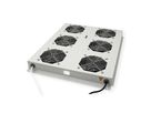 ROLINE 19-inch roof-mounted fan unit 6 fans, Thermostat grey