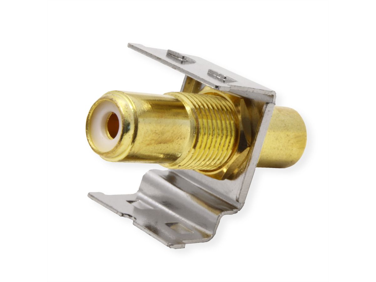 ROLINE RCA keystone-koppeling, Metaal, wit