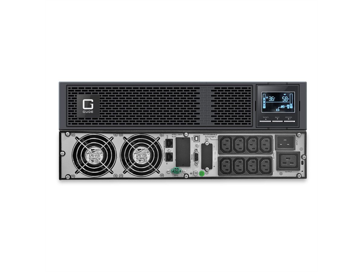 ROLINE ProSecure III 3000 RM2HE - Online UPS, 19" rack-versie, zwart, zwart