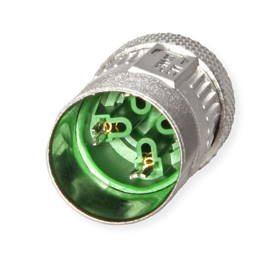 METZ CONNECT M12 connector, D-gecodeerd, IP67 Cat. 5, in het veld te bevestigen, recht