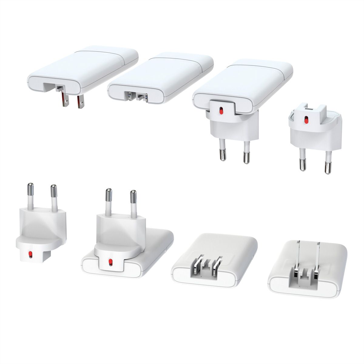 VALUE USB-oplader met Euro-/US-stekker, 2 poorten type A+C, 65W