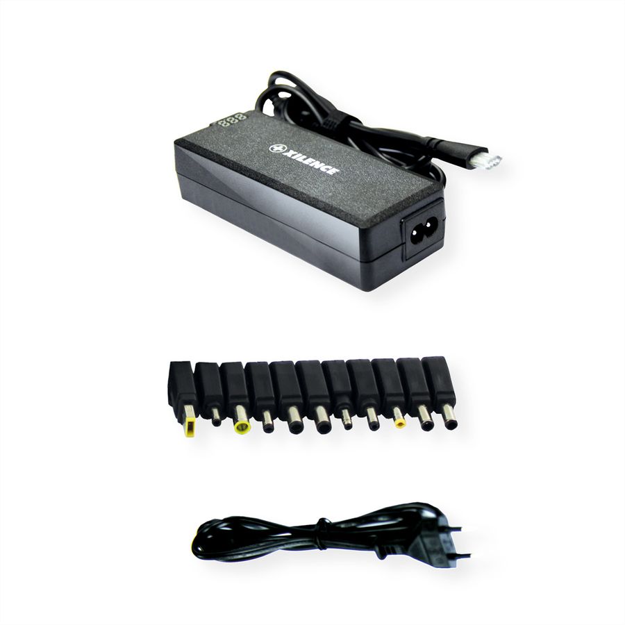 Xilence Universal Notebook Charger, XM012, 11 Adapters, LED Display, 120W