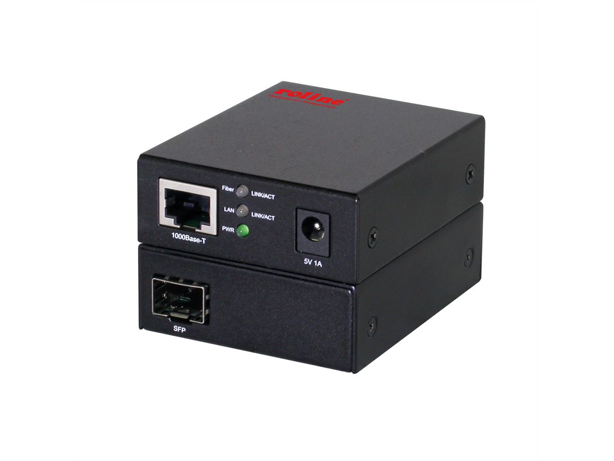 ROLINE 10/100 / 1000Base-T naar dual speed Fiber Media Converter