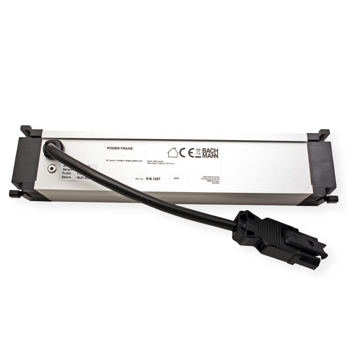 BACHMANN POWER FRAME 3xUTE 1xUSB Charger Strom 0,2m GST18