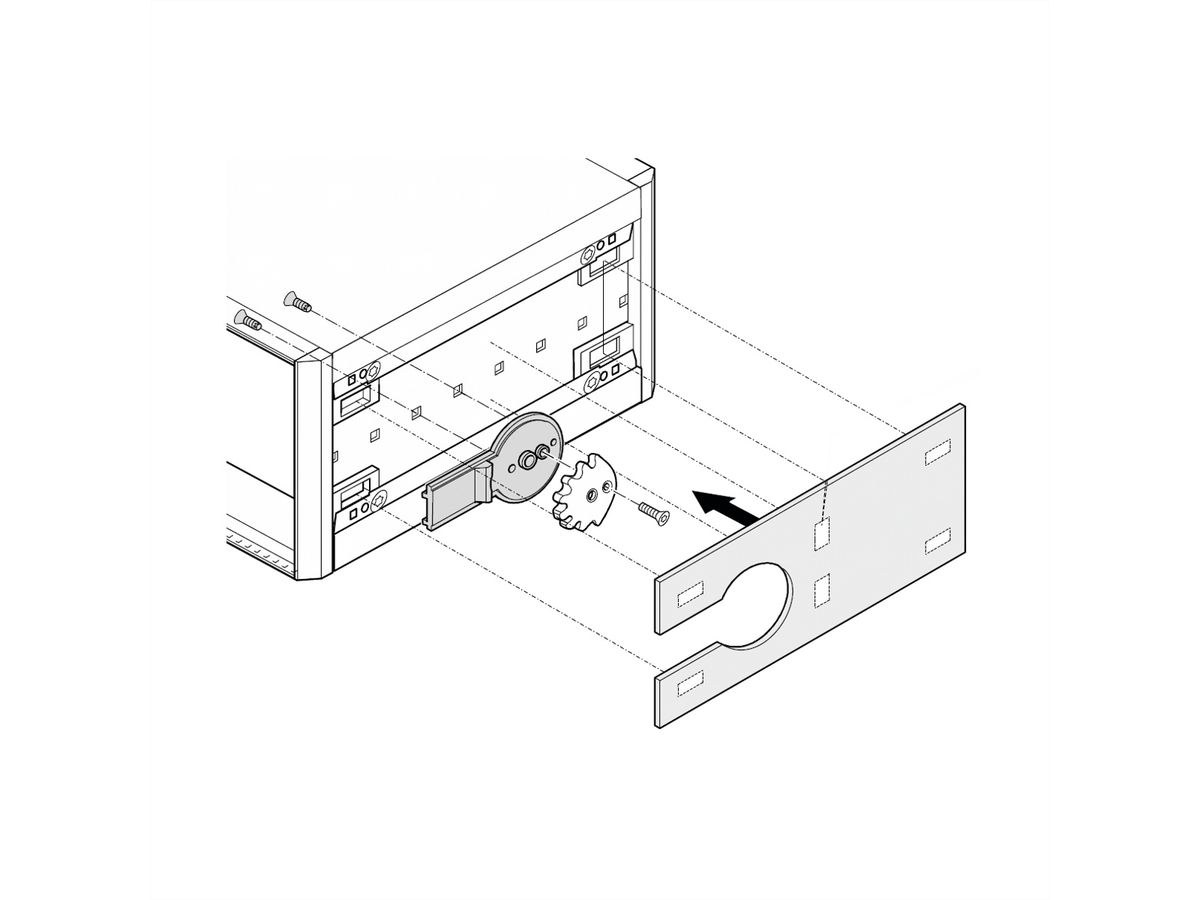 SCHROFF RatiopacPro Tip-Up Handle Assembly Kit, 3 U, 42 HP, 315 mm