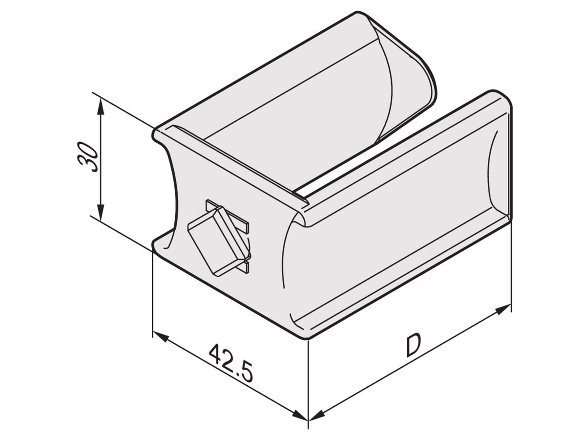 SCHROFF Cable Eye, Plastic, 30W 100D