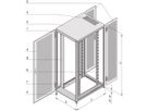 SCHROFF Varistar serverkast, RAL 7021, zij-aan-zij, 52 HE, 2450H, 600W, 1000D