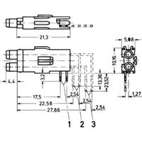 SCHROFF Double Test Socket, Ø 2 mm, Long Type for Mounting Plane 1