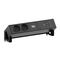 BACHMANN DESK2 2xP40 1xUSB C/C 100W, L=0.2m RAL9005