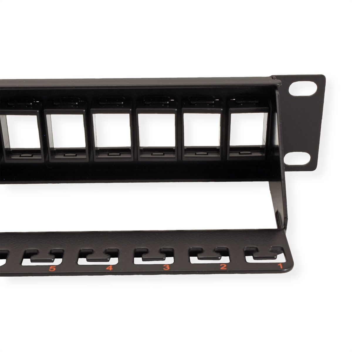ROLINE 19" keystone patchpaneel, 24P, niet afgeschermd, zwart