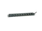 ROLINE PDU for Cabinet, 9x socket, 45°, 16A, black, 2 m