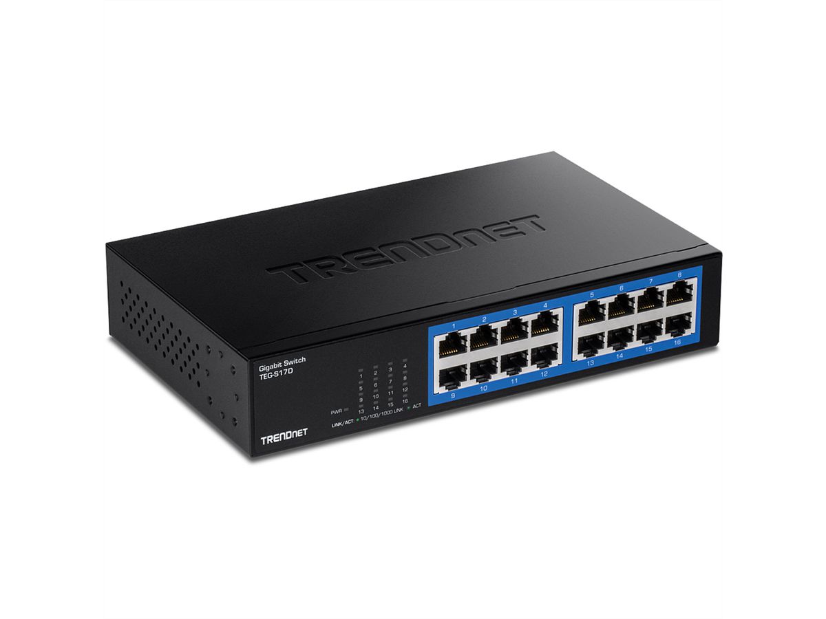 TRENDnet TEG-S17D ,  16-Poorts Gigabit Desktop Switch