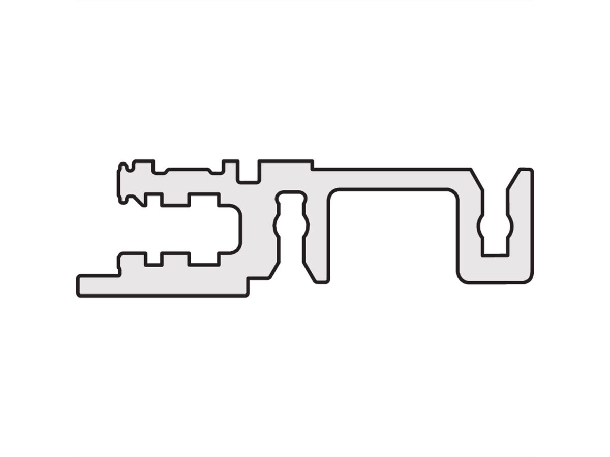 SCHROFF Frontframe niet-afgeschermd voor horizontale montage, 3 HE, 20 HE