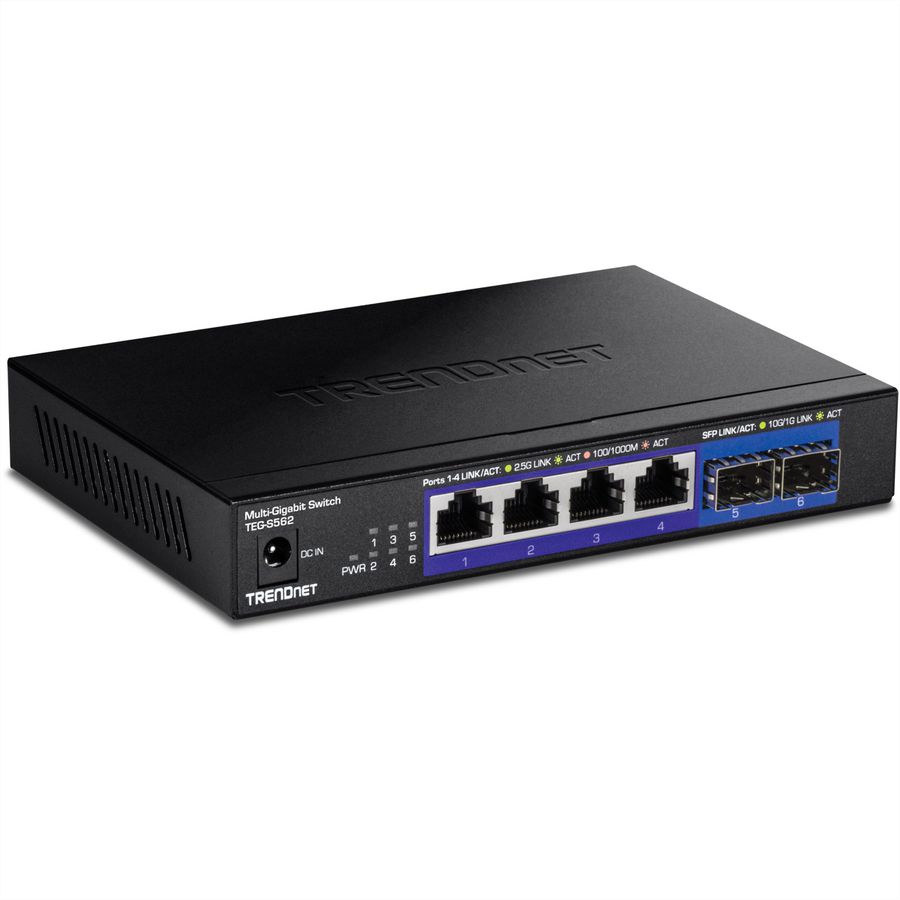 TRENDnet TEG-S562 6-poorts switch, Multi-Gigabit