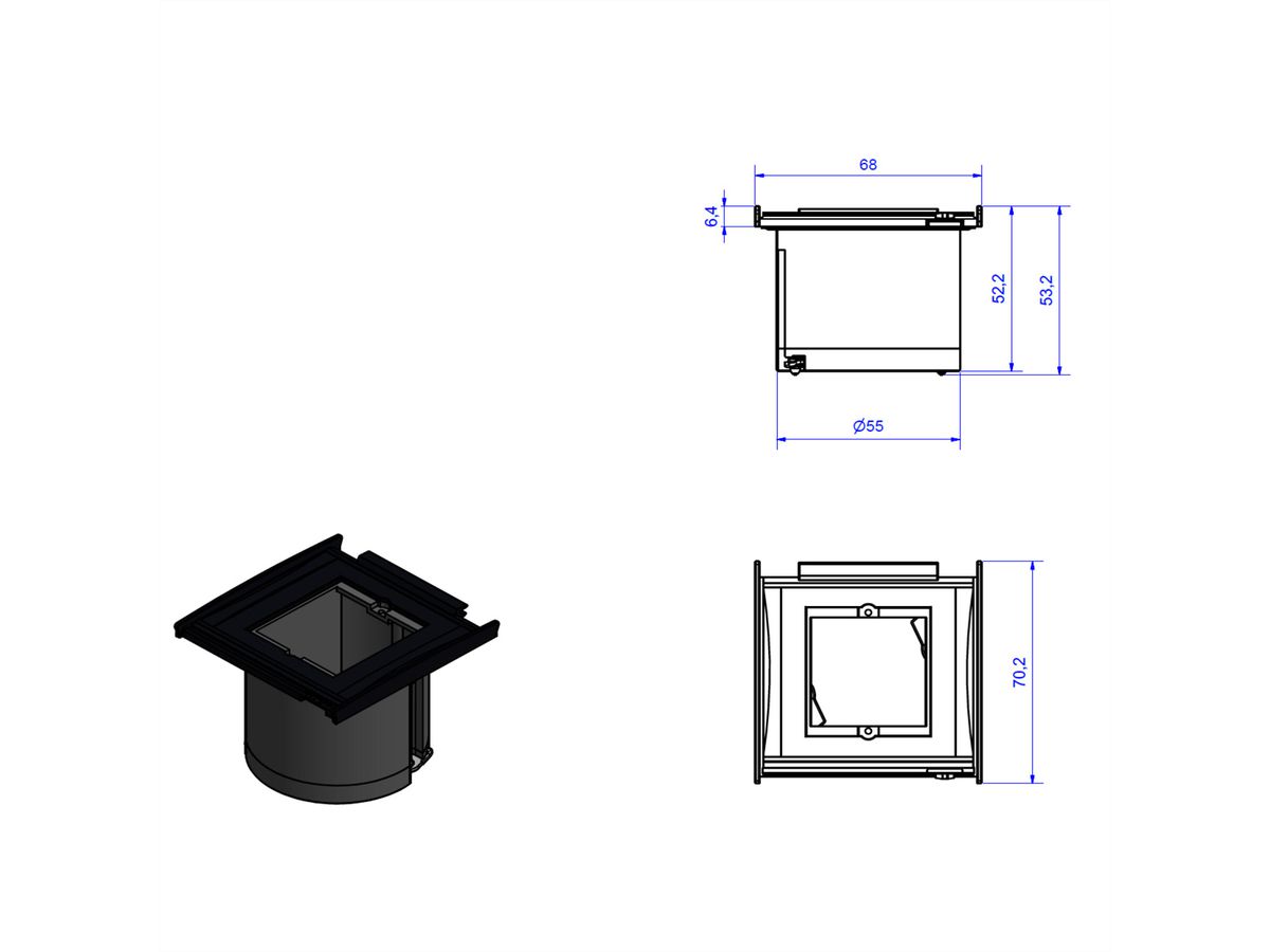 BACHMANN KAPSA XX-Klein 1x ABD, voor 1x datamodule