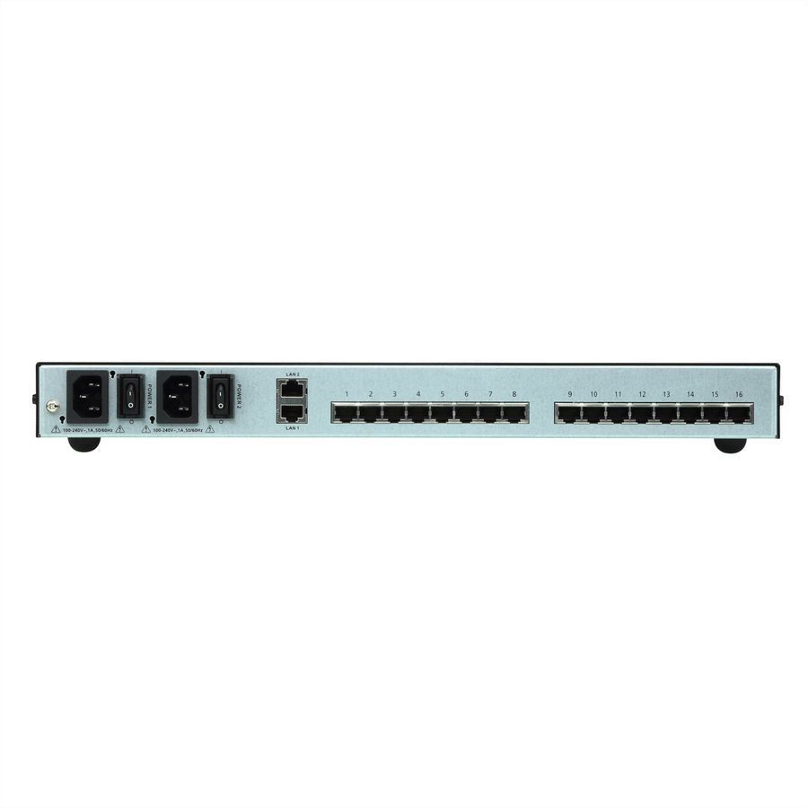 ATEN SN0116CO 16-poorts seriële consoleserver met dubbele voeding/LAN