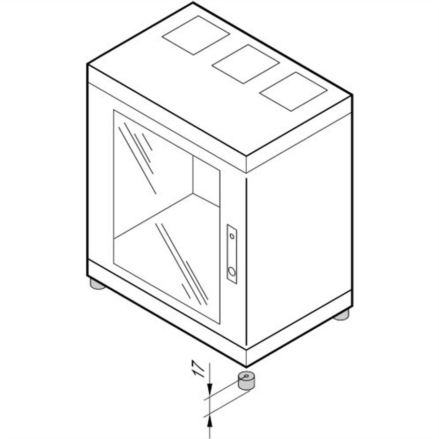 SCHROFF Epcase Voeten, kunststof