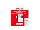 Skross MUV USB A/C reisadapter met USB, Wereldwijd
