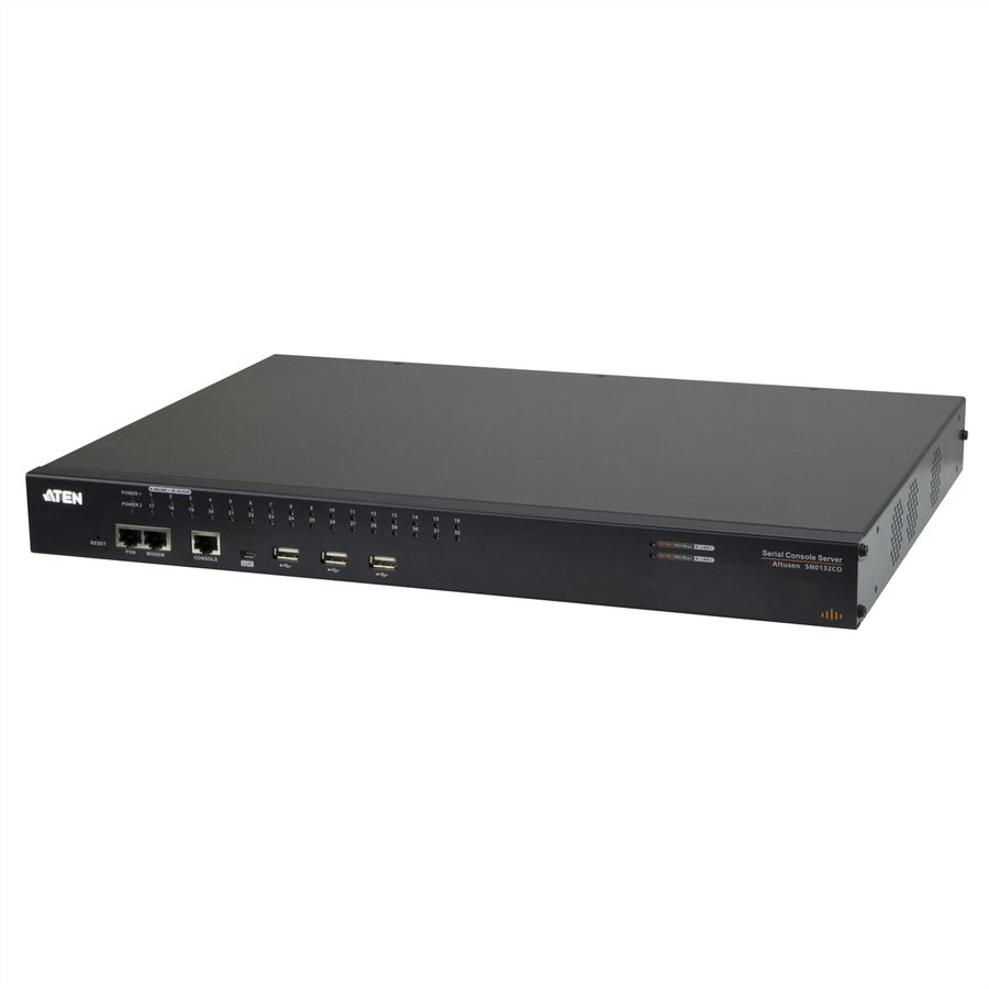 ATEN SN0132O 32-poorts seriële consoleserver met dubbele voeding/LAN