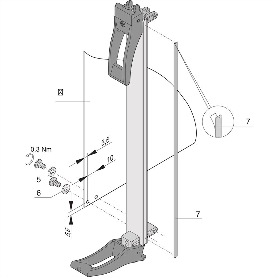 SCHROFF-insteekset met XL-handgreep, afgeschermd, zwart, 6 HE, 8 HE