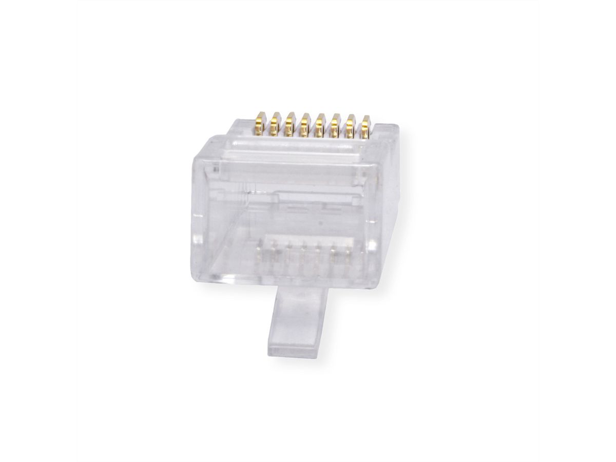 ROLINE Cat.6A (Class EA) Modular Plug, unshielded, for Solid/Stranded Wire, 10 pcs.