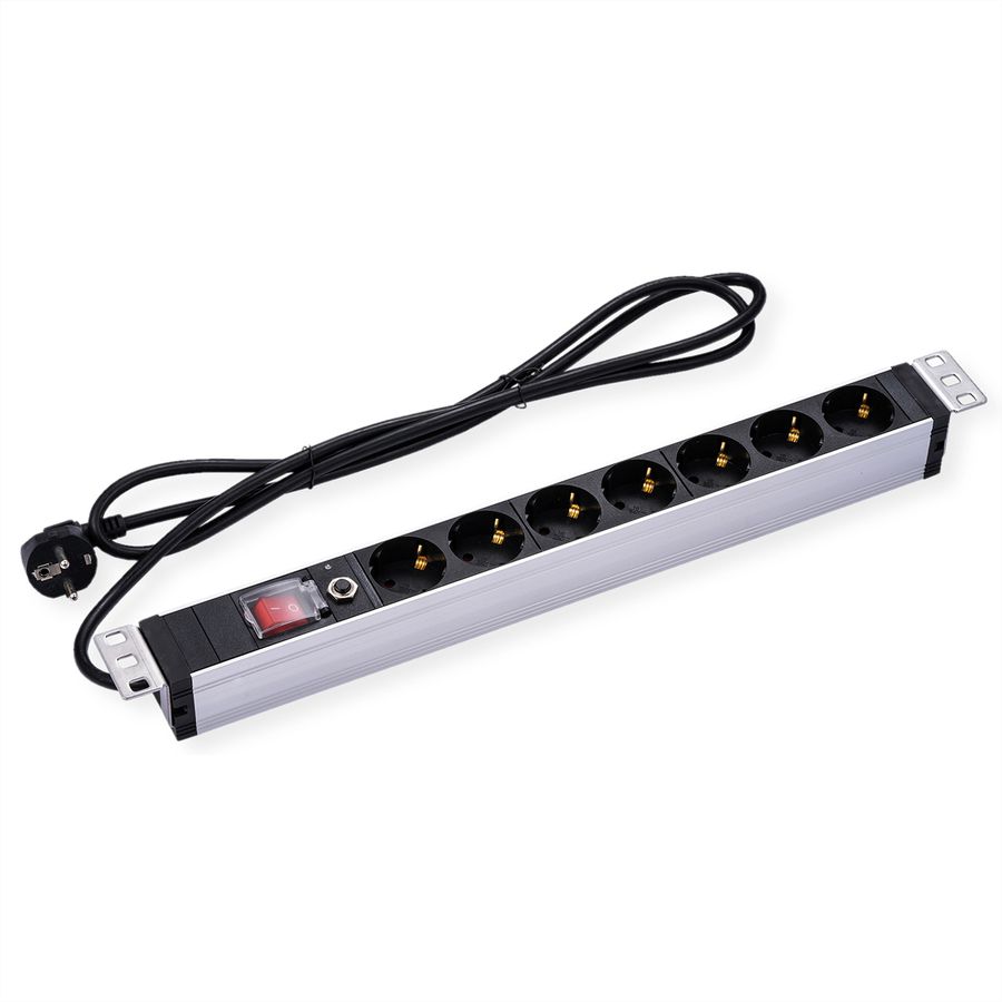 VALUE 19" PDU for Cabinets, 7x, 4000W, CEE 7/7 German Type Plug, 1.8 m