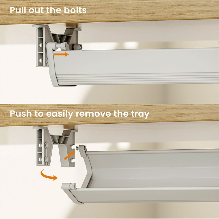 ROLINE Cable Organizer, Under Desk Mount, white, 85.8 cm