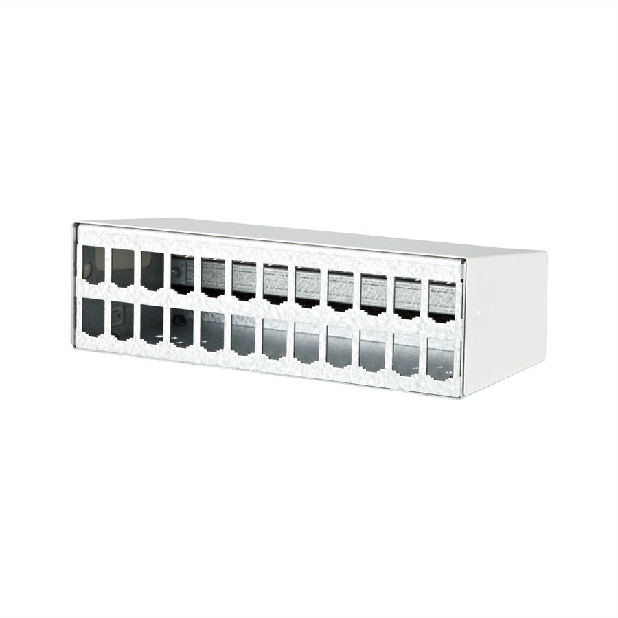 METZ CONNECT Module AP behuizing 2x12 poort zuiver wit RAL9010