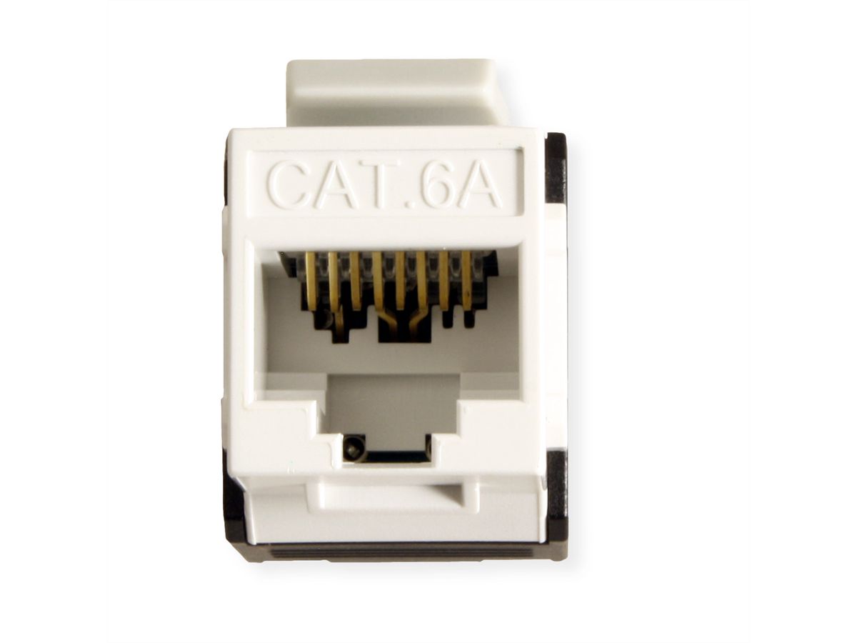 ROLINE Keystone Jack, Cat.6A (Class EA), RJ-45, UTP, tool-free, white