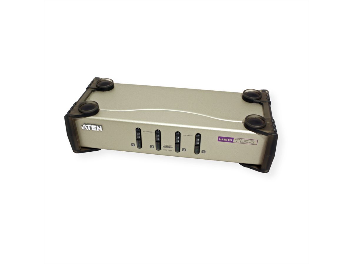 ATEN CS84U KVM Switch VGA, PS/2+USB, 4 Poorts